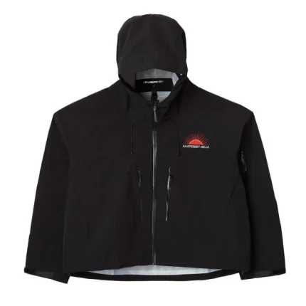 Raspberry Hills Zip Up Black Hoodie