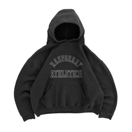 The Raspberry Athletics Hoodie Black New